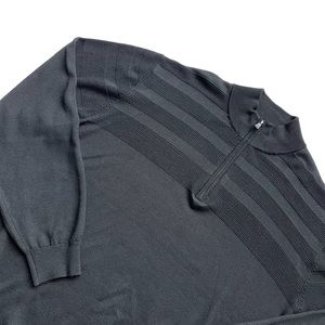 Cutter & Buck Men’s 1/4 Zip Sweater 50% Wool Black XL